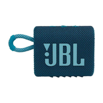 JBL Go 3 Portable Waterproof Speaker with Pro Sound, Powerful Audio, Punchy Bass, Ultra-Compact Size, Dustproof, Wireless Bluetooth Streaming, 5 Hours of Playtime-Blue