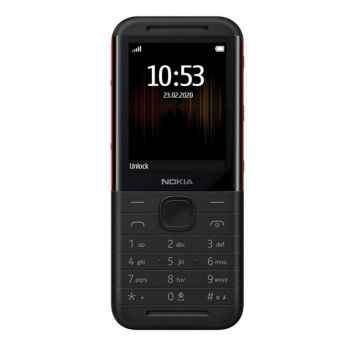 Nokia 5310 Feature Phone 2.4 Inch, SIM-Free, Dual Sim with Charger and Headset (Uae Version) - Black/Red