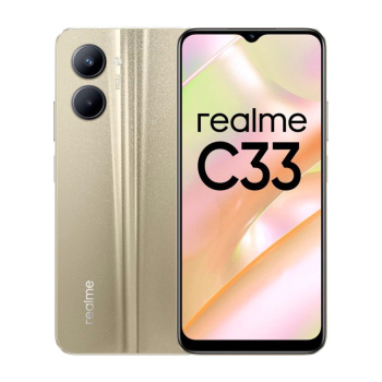Realme C33 Dual-SIM 128GB ROM + 4GB RAM 4G LTE - International Version-Sandy Gold