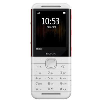 Nokia 5310 Feature Phone 2.4 Inch, SIM-Free, Dual Sim with Charger and Headset (Uae Version) - White/Red