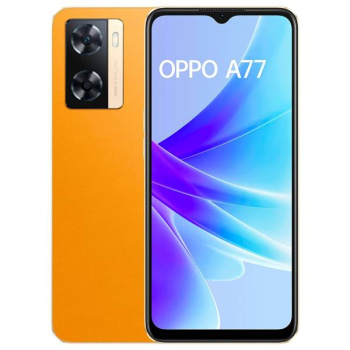 OPPO A77s Dual SIM Smartphone 8GB RAM 128GB Storage, 5000mAh Long Lasting Battery, Fingerprint and Face Recognition, 4G LTE Android Phone Sunset Orange