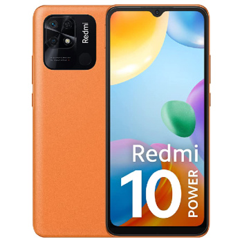 Xiaomi Redmi 10 Power Android Smartphone (8GB RAM, 128GB Storage)-Sporty Orange